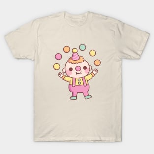 Cute Little Clown Juggler Juggling Balls T-Shirt
